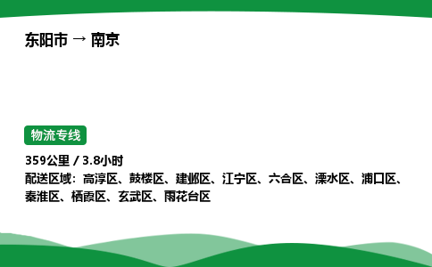 东阳承运到南京物流专线_东阳市至南京物流公司 回头车物流公司要几天？