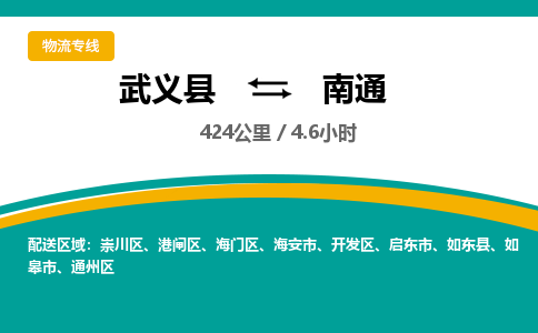 武义直达到南通物流公司-货运公司(设备运输2026/全+境+直达）