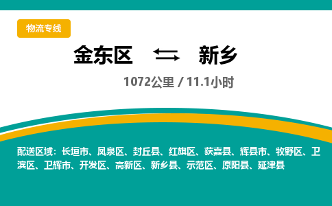 金华金东直达到新乡物流公司-货运公司(设备运输2026/全+境+直达）