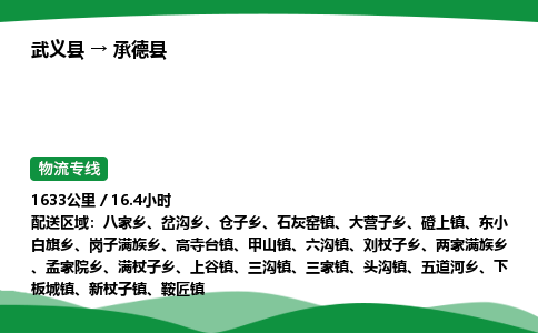 武义到承德县物流专线直达运输_武义县到承德县物流公司-高栏平板