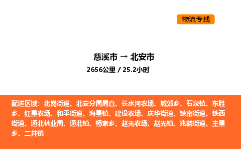 推送宁波至北安市物流专线公司|慈溪市到北安市|包车物流价格怎么计算