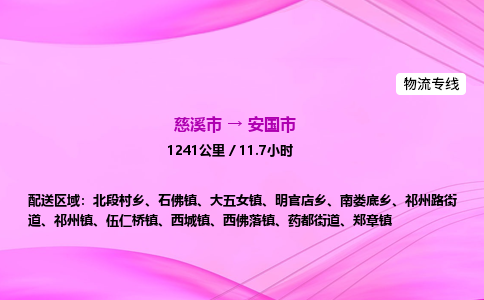 推送宁波至安国市物流专线公司|慈溪市到安国市|包车物流价格怎么计算