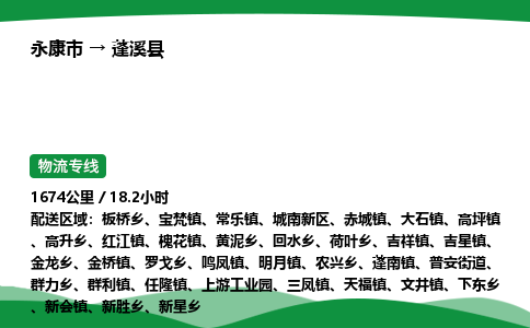 永康到蓬溪县物流专线直达运输_永康市到蓬溪县物流公司-高栏平板